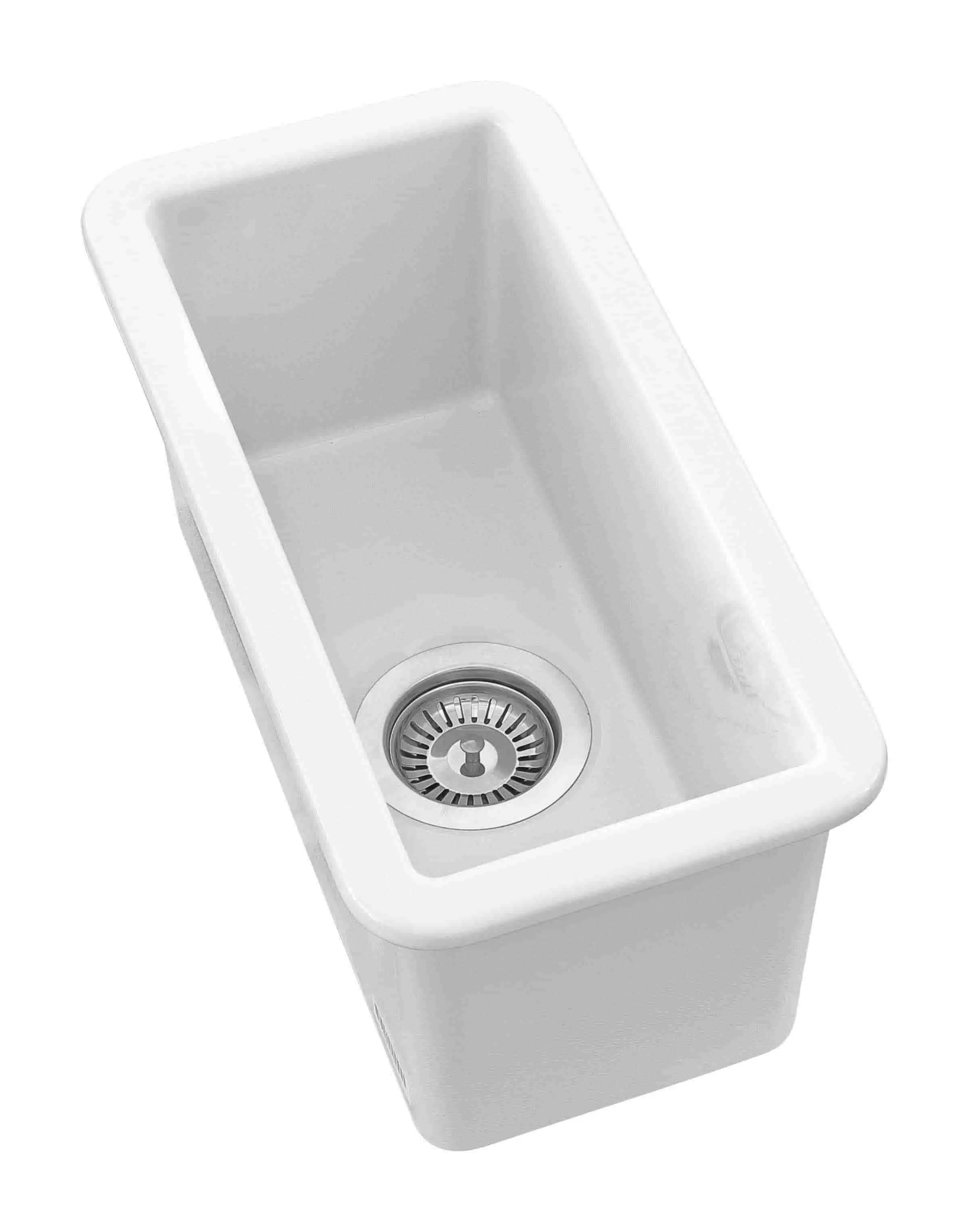 Ceramic half bowl sink
